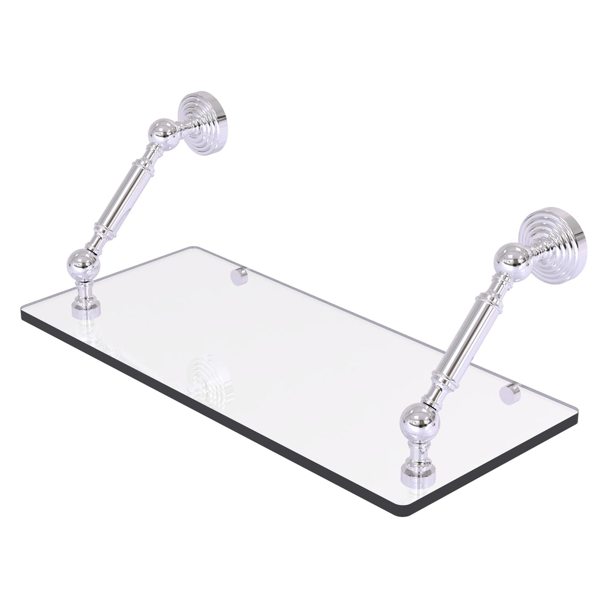 Allied Brass WP-1-18-PC Waverly Place 18" Polished Chrome Floating Glass Shelf