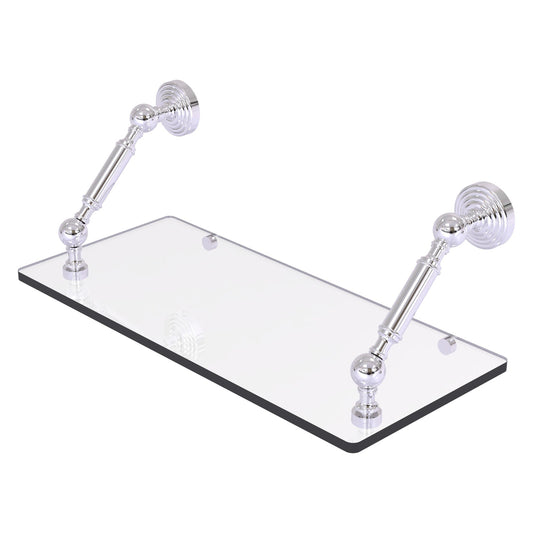 Allied Brass WP-1-18-PC Waverly Place 18" Polished Chrome Floating Glass Shelf