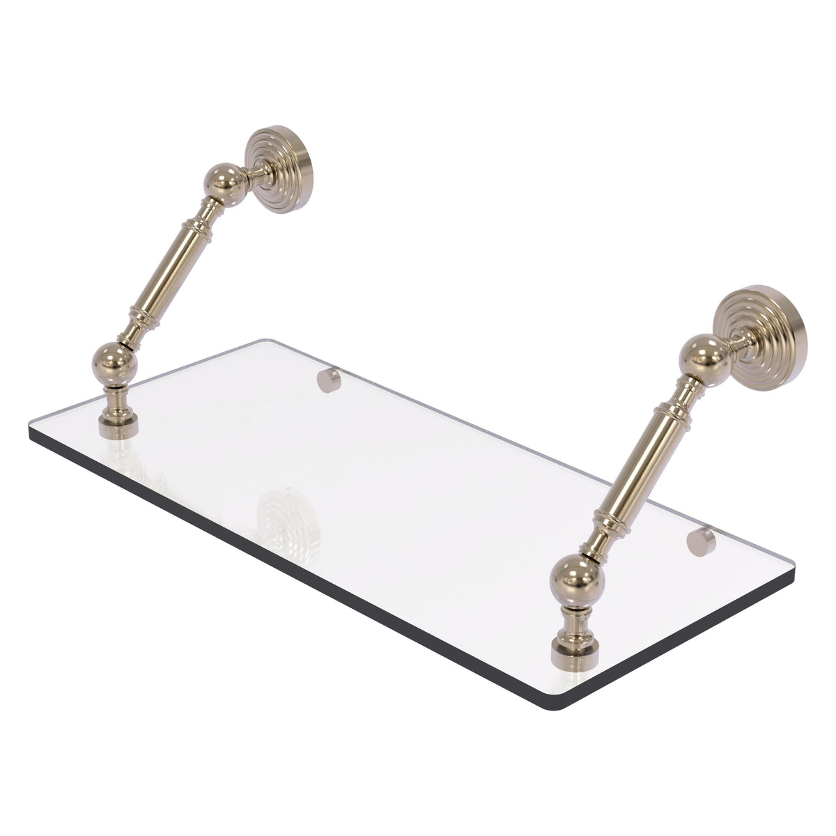 Allied Brass WP-1-18-PEW Waverly Place 18" Antique Pewter Floating Glass Shelf