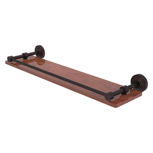 Allied Brass WP-1-22-GAL-IRW-ABZ Waverly Place 22" Antique Bronze Solid IPE Ironwood Shelf