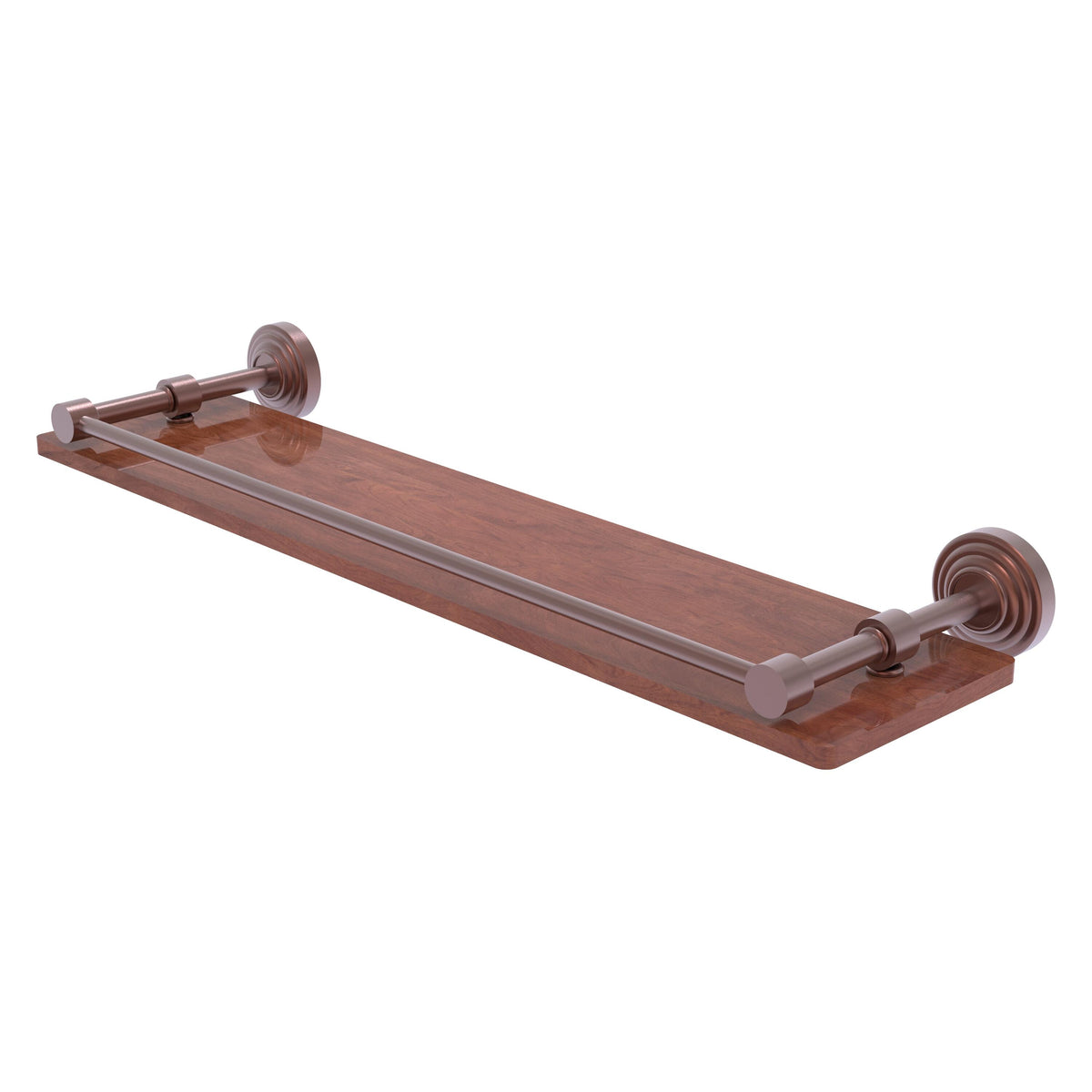 Allied Brass WP-1-22-GAL-IRW-CA Waverly Place 22" Antique Copper Solid IPE Ironwood Shelf