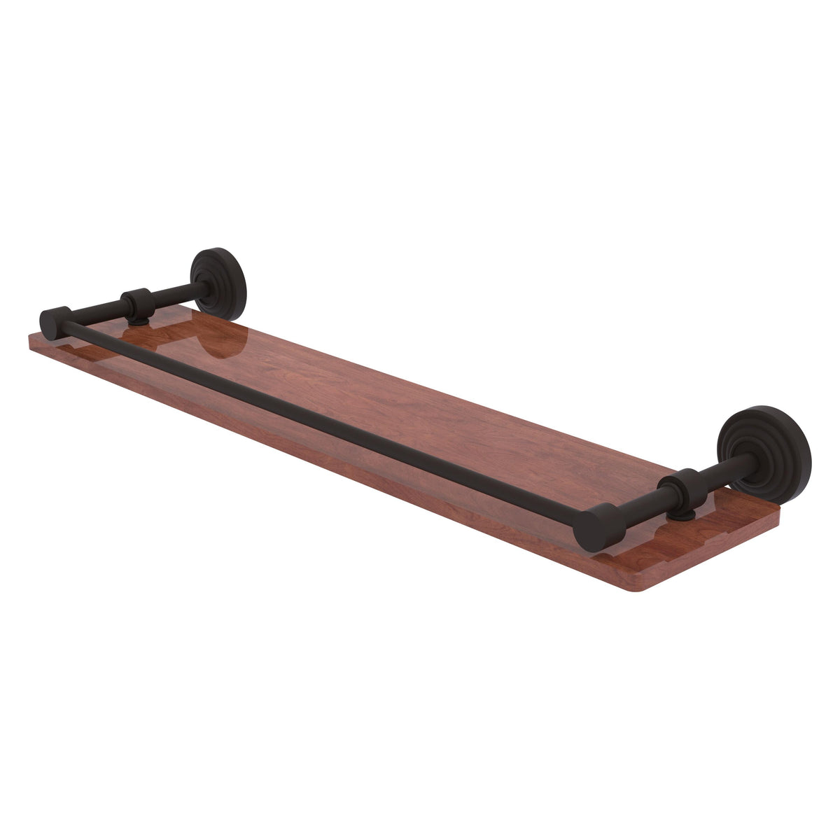 Allied Brass WP-1-22-GAL-IRW-ORB Waverly Place 22" Oil Rubbed Bronze Solid IPE Ironwood Shelf