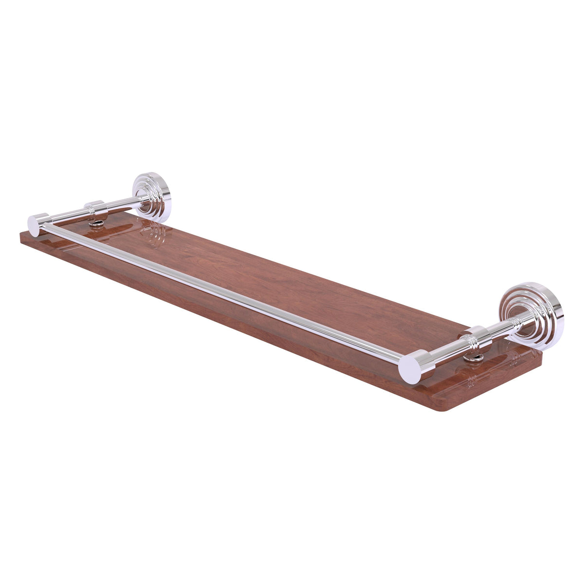 Allied Brass WP-1-22-GAL-IRW-PC Waverly Place 22" Polished Chrome Solid IPE Ironwood Shelf