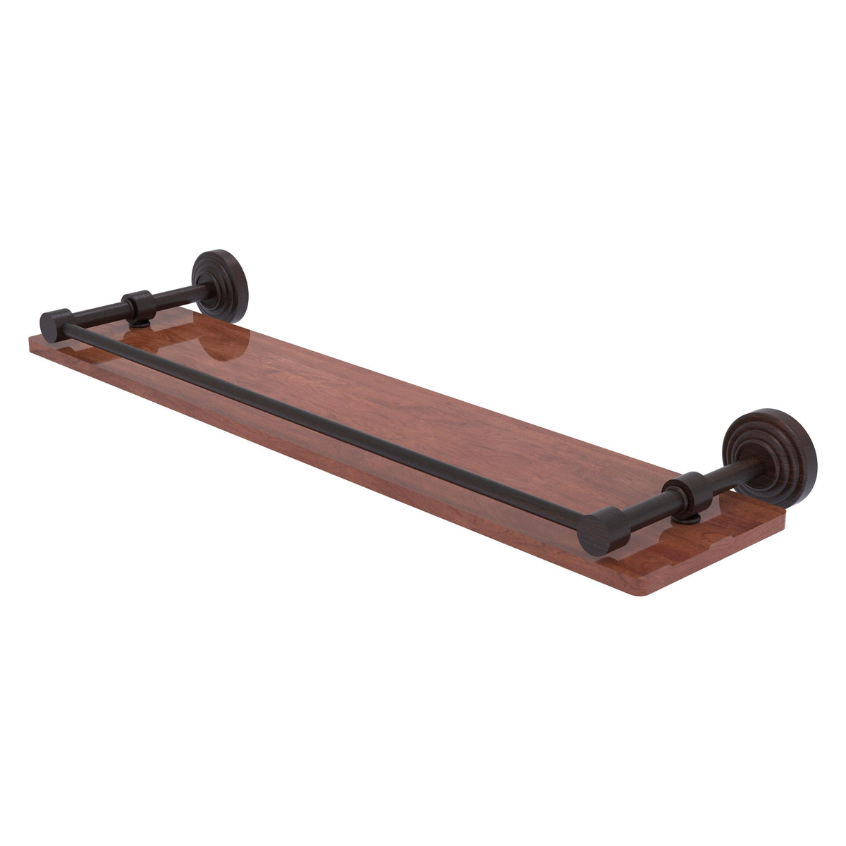 Allied Brass WP-1-22-GAL-IRW-VB Waverly Place 22" Venetian Bronze Solid IPE Ironwood Shelf