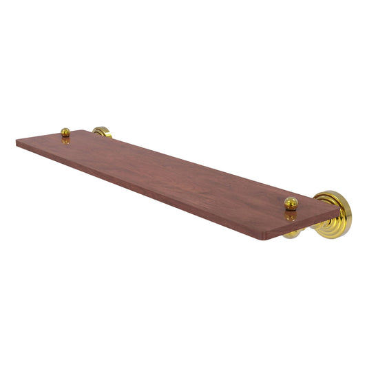 Allied Brass WP-1-22-IRW-PB Waverly Place 22" Polished Brass Solid IPE Ironwood Shelf
