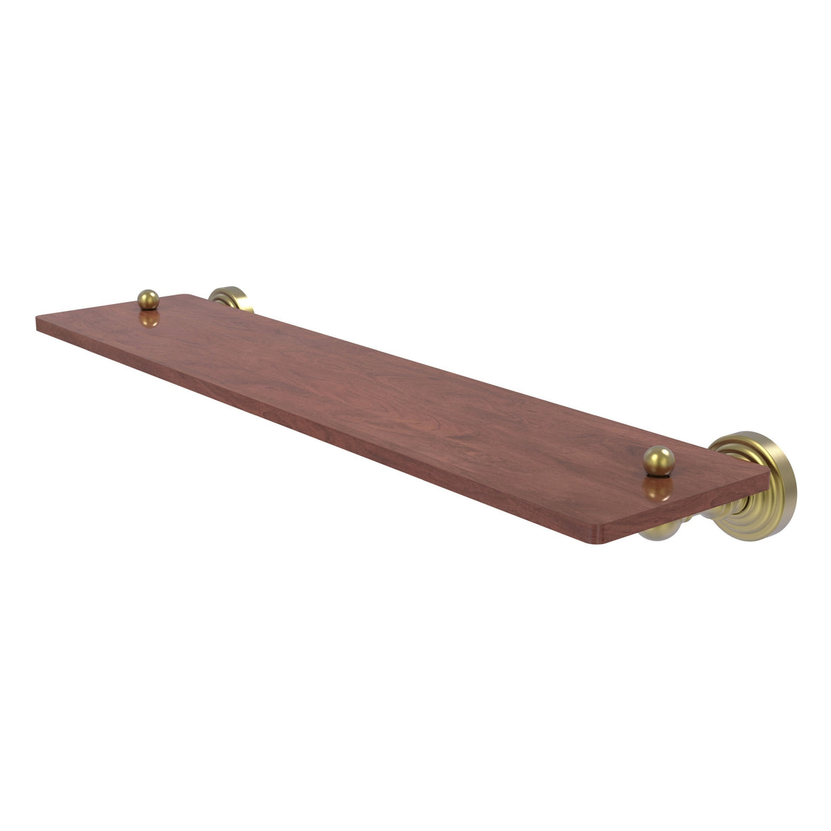 Allied Brass WP-1-22-IRW-SBR Waverly Place 22" Satin Brass Solid IPE Ironwood Shelf