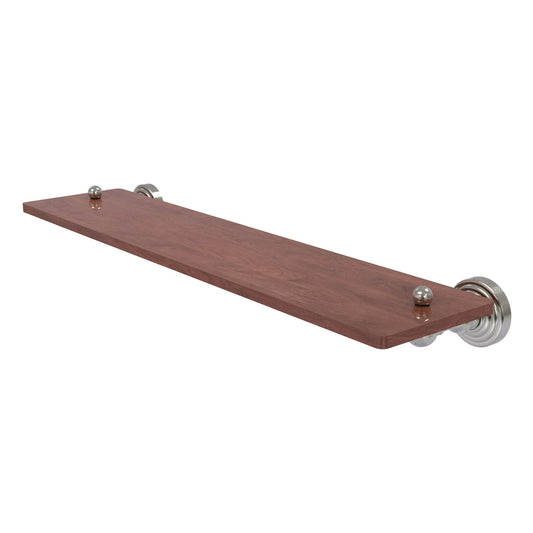 Allied Brass WP-1-22-IRW-SN Waverly Place 22" Satin Nickel Solid IPE Ironwood Shelf