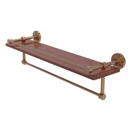 Allied Brass WP-1-22TB-GAL-IRW-BBR Waverly Place 22" Brushed Bronze IPE Ironwood Shelf