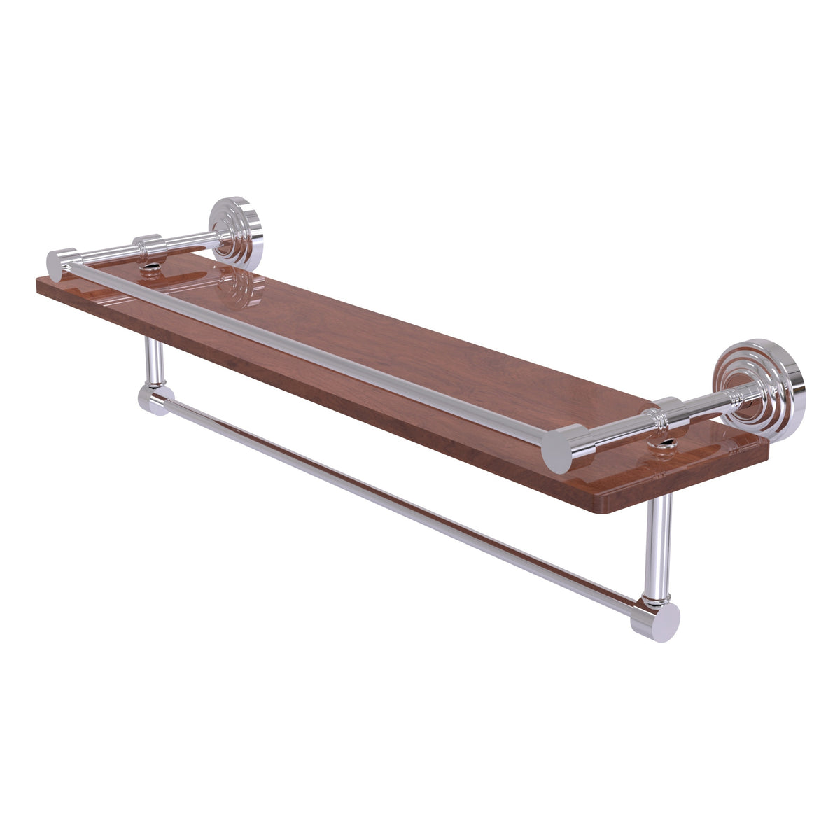 Allied Brass WP-1-22TB-GAL-IRW-PC Waverly Place 22" Polished Chrome IPE Ironwood Shelf