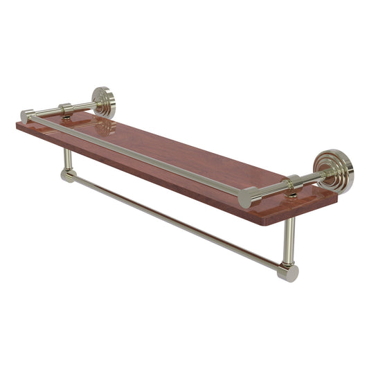 Allied Brass WP-1-22TB-GAL-IRW-PNI Waverly Place 22" Polished Nickel IPE Ironwood Shelf
