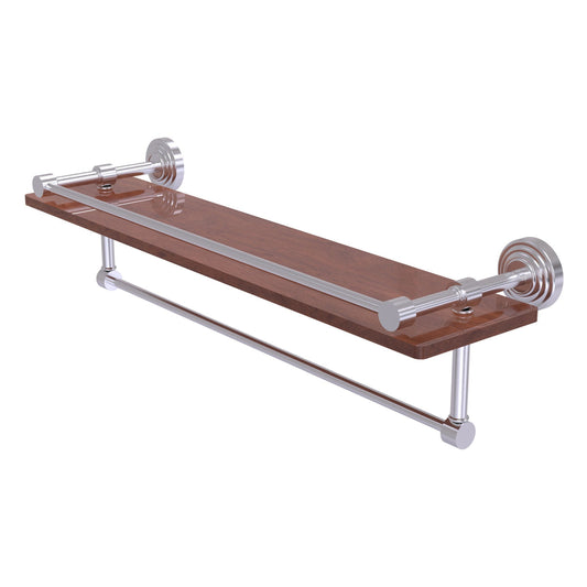 Allied Brass WP-1-22TB-GAL-IRW-SCH Waverly Place 22" Satin Chrome IPE Ironwood Shelf