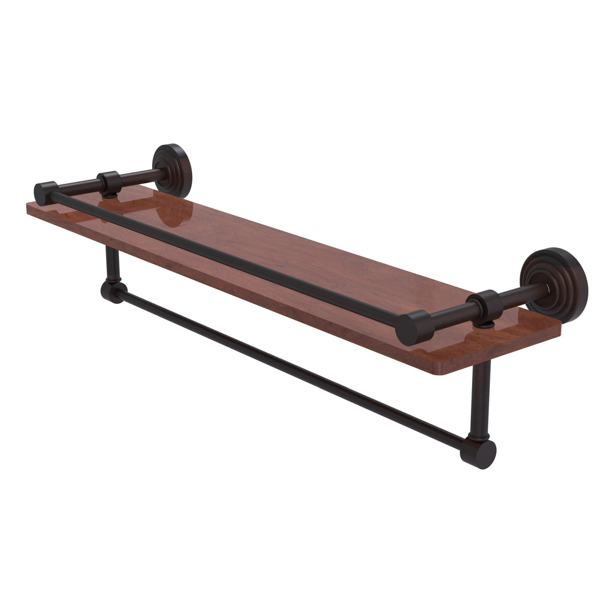 Allied Brass WP-1-22TB-GAL-IRW-VB Waverly Place 22" Venetian Bronze IPE Ironwood Shelf