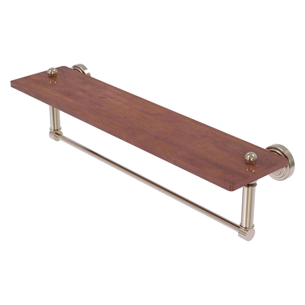 Allied Brass WP-1-22TB-IRW-PEW Waverly Place 22" Antique Pewter Solid IPE Ironwood Shelf