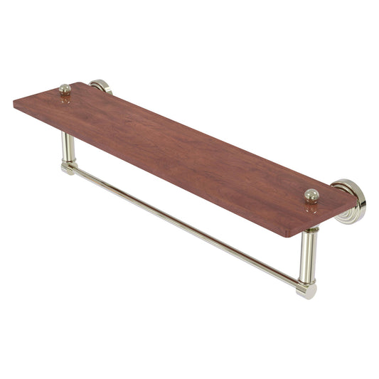 Allied Brass WP-1-22TB-IRW-PNI Waverly Place 22" Polished Nickel Solid IPE Ironwood Shelf