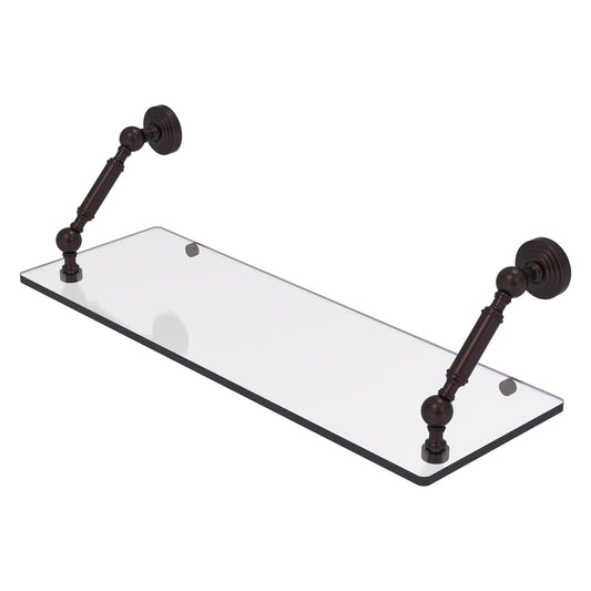 Allied Brass WP-1-24-ABZ Waverly Place 24" Antique Bronze Floating Glass Shelf