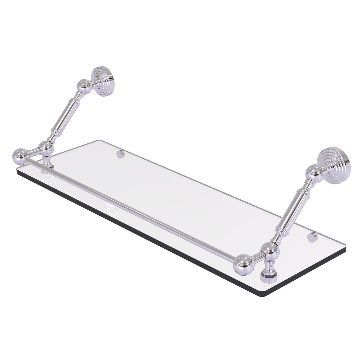Allied Brass WP-1-24-GAL-PC Waverly Place 24" Polished Chrome Floating Glass Shelf