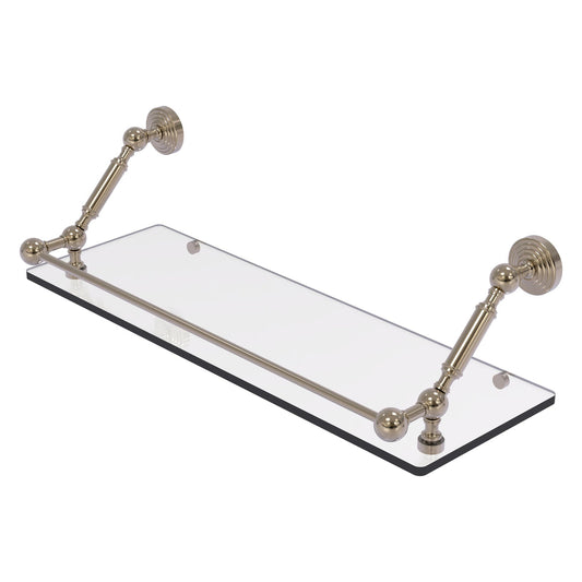 Allied Brass WP-1-24-GAL-PEW Waverly Place 24" Antique Pewter Floating Glass Shelf