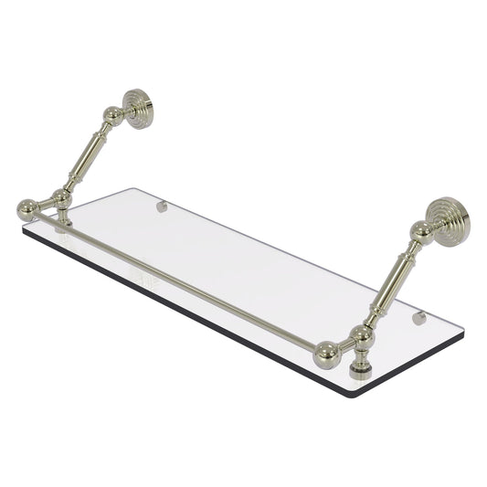 Allied Brass WP-1-24-GAL-PNI Waverly Place 24" Polished Nickel Floating Glass Shelf