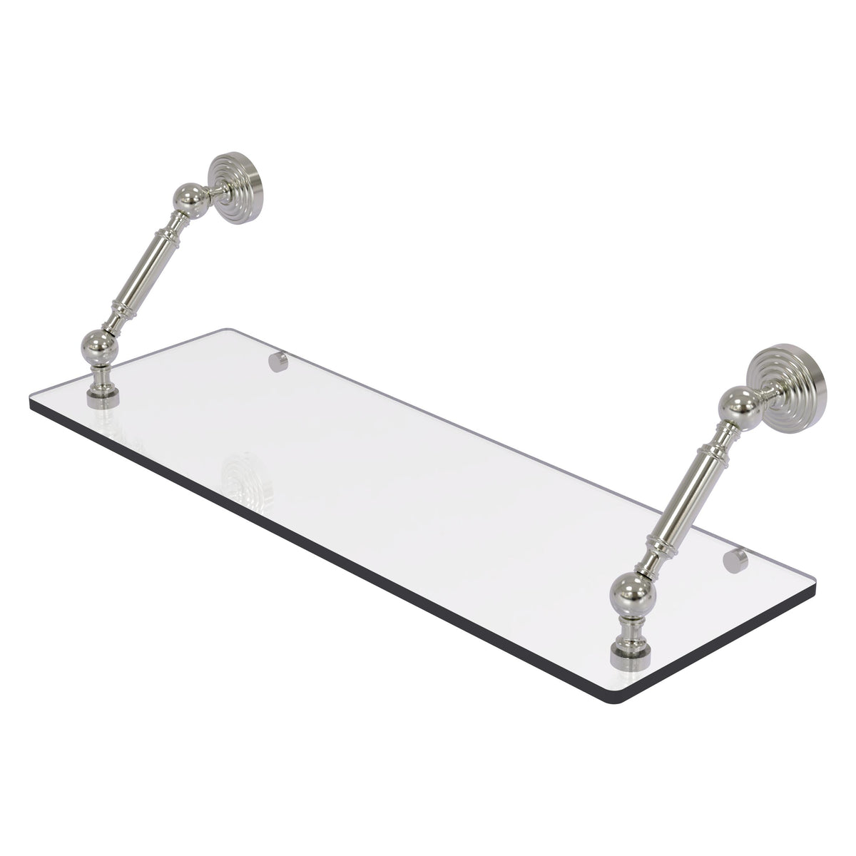 Allied Brass WP-1-24-SN Waverly Place 24" Satin Nickel Floating Glass Shelf
