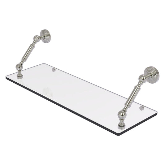 Allied Brass WP-1-24-SN Waverly Place 24" Satin Nickel Floating Glass Shelf