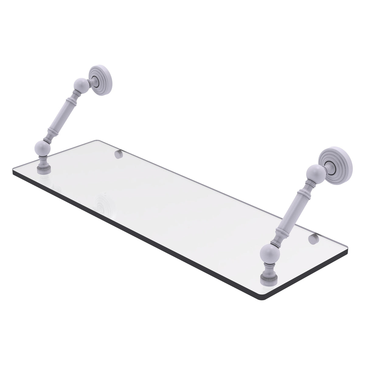 Allied Brass WP-1-24-WHM Waverly Place 24" Matte White Floating Glass Shelf