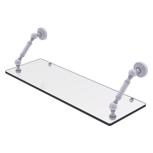 Allied Brass WP-1-24-WHM Waverly Place 24" Matte White Floating Glass Shelf