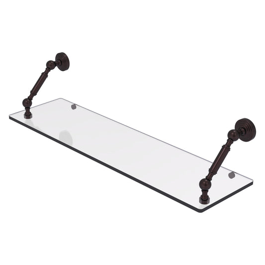 Allied Brass WP-1-30-ABZ Waverly Place 30" Antique Bronze Floating Glass Shelf
