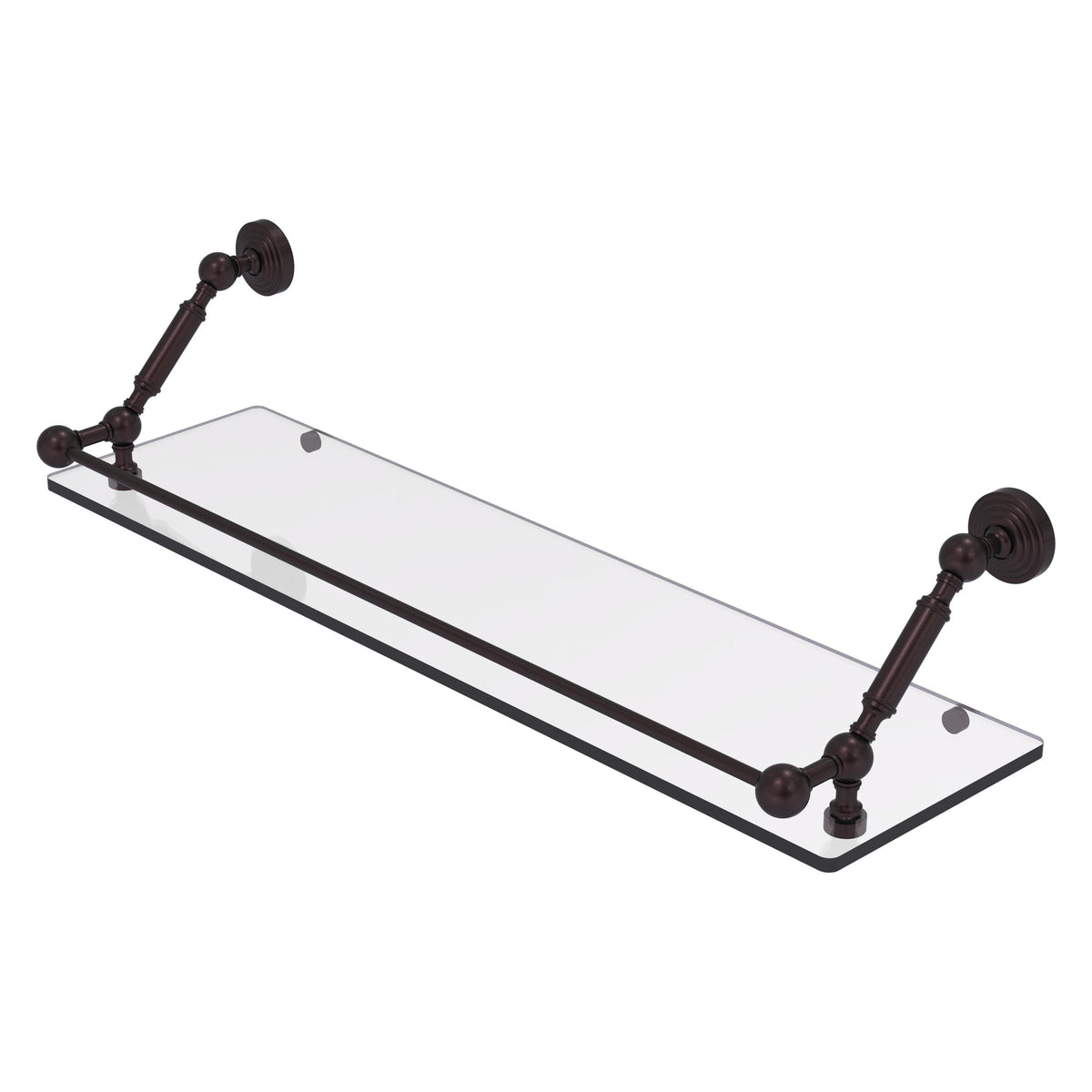 Allied Brass WP-1-30-GAL-ABZ Waverly Place 30" Antique Bronze Floating Glass Shelf