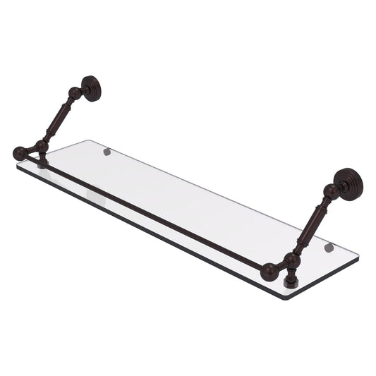 Allied Brass WP-1-30-GAL-ABZ Waverly Place 30" Antique Bronze Floating Glass Shelf