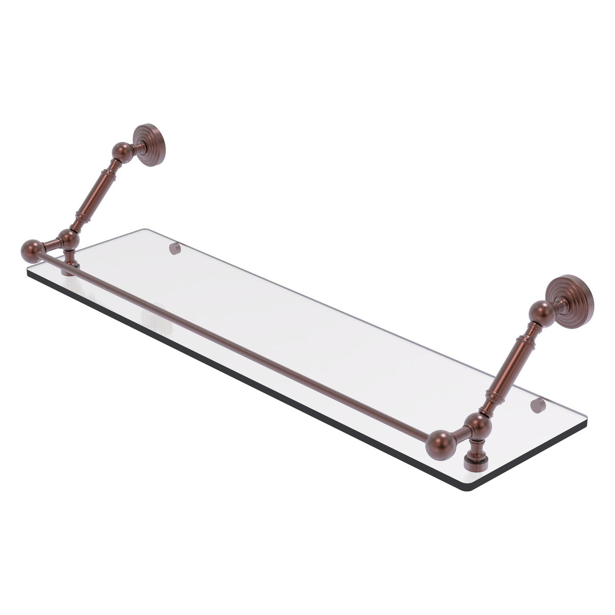 Allied Brass WP-1-30-GAL-CA Waverly Place 30" Antique Copper Floating Glass Shelf