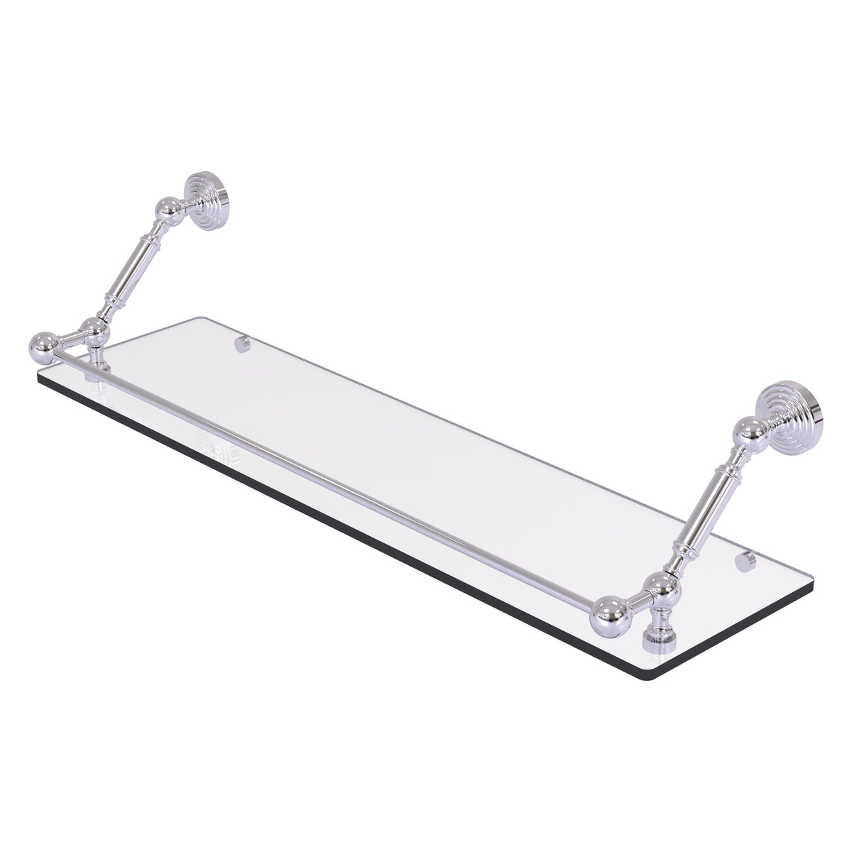 Allied Brass WP-1-30-GAL-PC Waverly Place 30" Polished Chrome Floating Glass Shelf