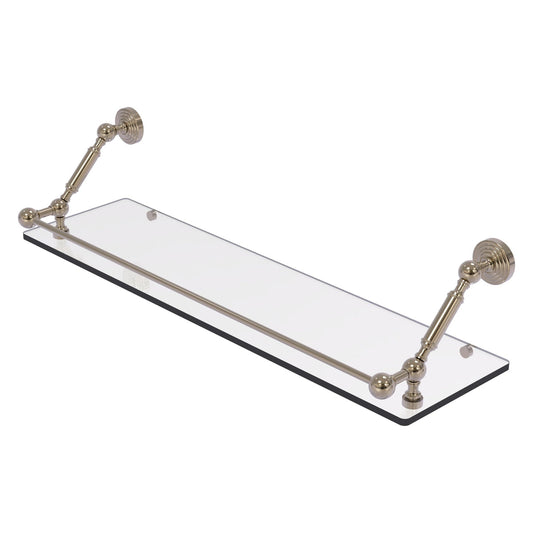 Allied Brass WP-1-30-GAL-PEW Waverly Place 30" Antique Pewter Floating Glass Shelf
