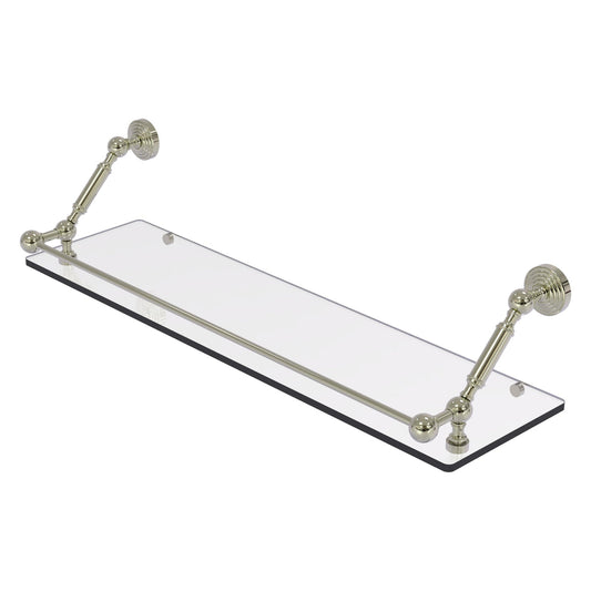 Allied Brass WP-1-30-GAL-PNI Waverly Place 30" Polished Nickel Floating Glass Shelf