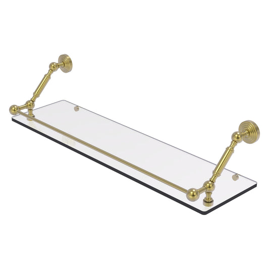 Allied Brass WP-1-30-GAL-SBR Waverly Place 30" Satin Brass Floating Glass Shelf