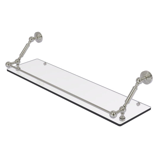 Allied Brass WP-1-30-GAL-SN Waverly Place 30" Satin Nickel Floating Glass Shelf