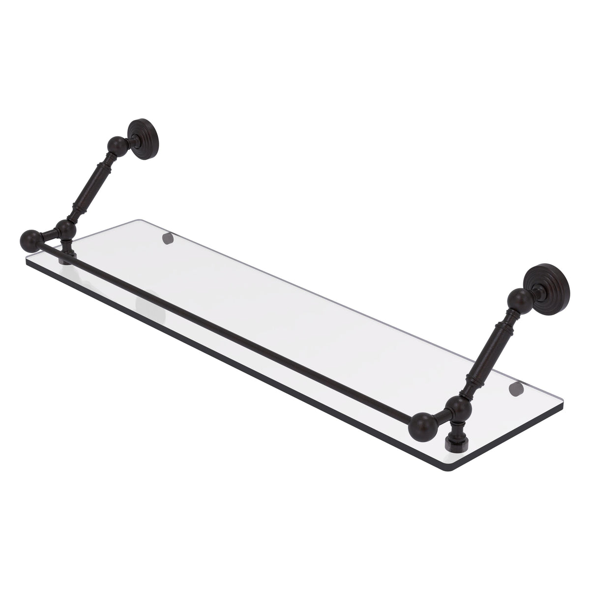 Allied Brass WP-1-30-GAL-VB Waverly Place 30" Venetian Bronze Floating Glass Shelf