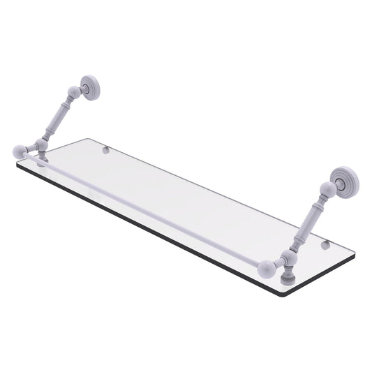 Allied Brass WP-1-30-GAL-WHM Waverly Place 30" Matte White Floating Glass Shelf