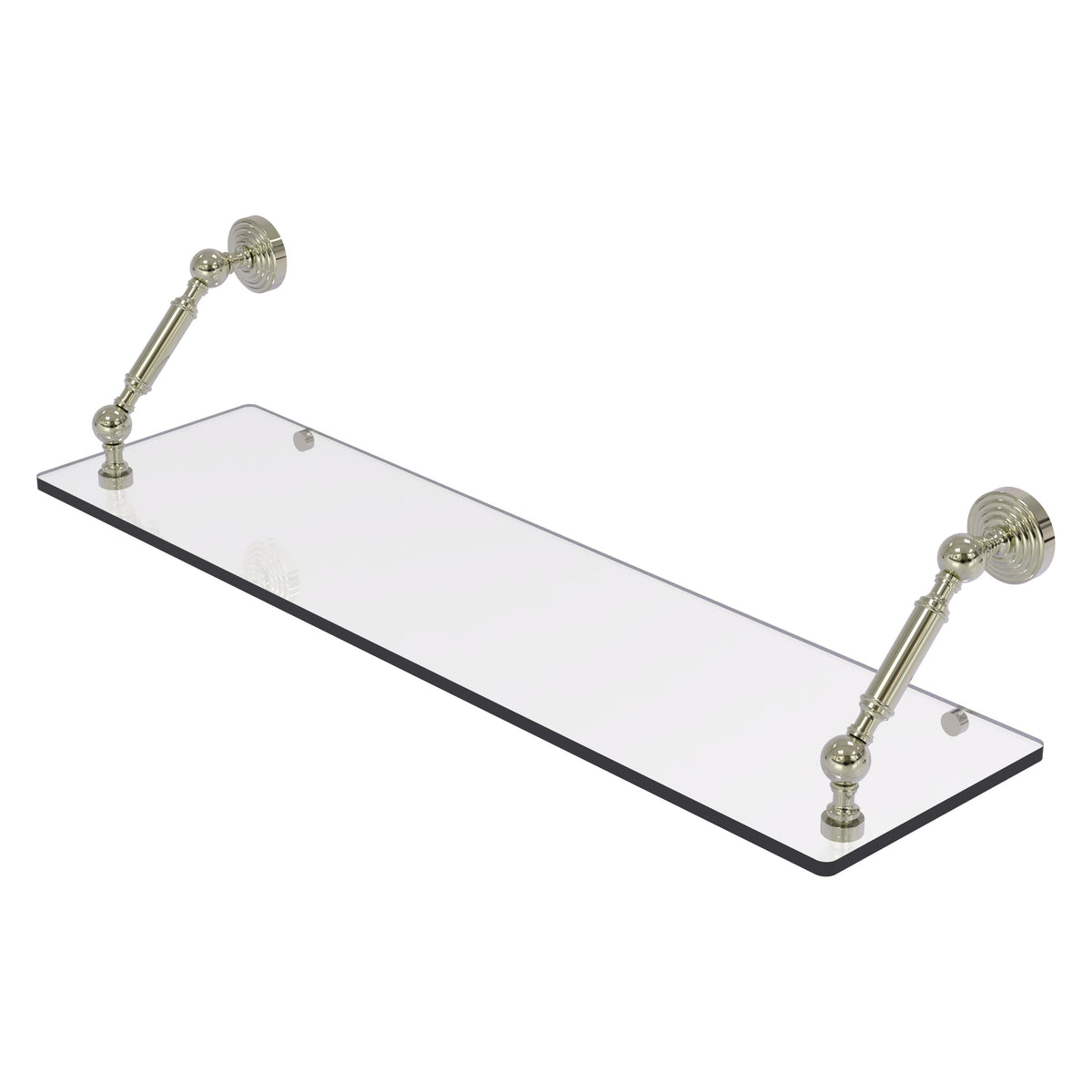 Allied Brass WP-1-30-PNI Waverly Place 30" Polished Nickel Floating Glass Shelf