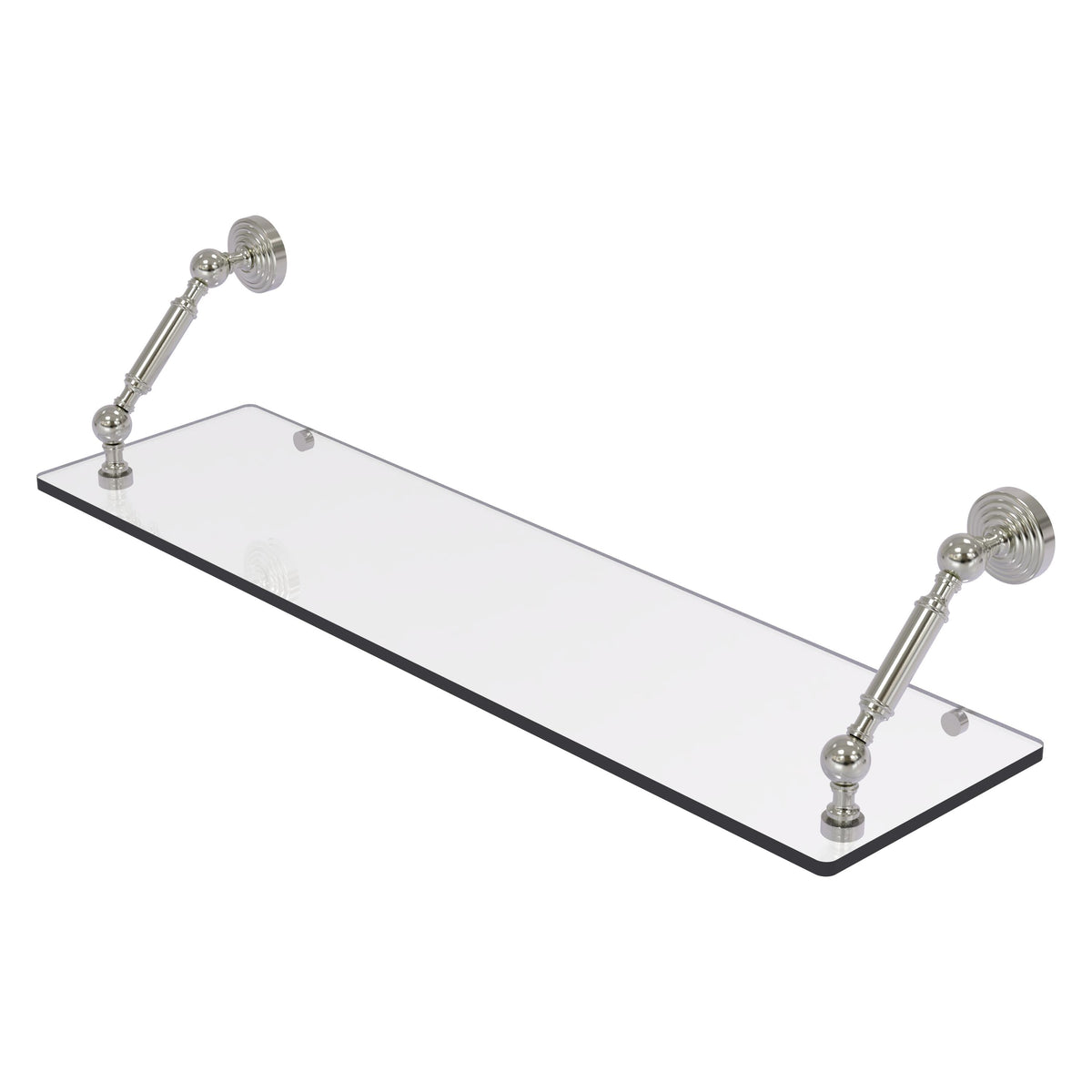 Allied Brass WP-1-30-SN Waverly Place 30" Satin Nickel Floating Glass Shelf