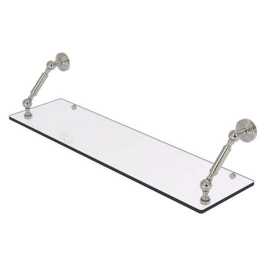 Allied Brass WP-1-30-SN Waverly Place 30" Satin Nickel Floating Glass Shelf