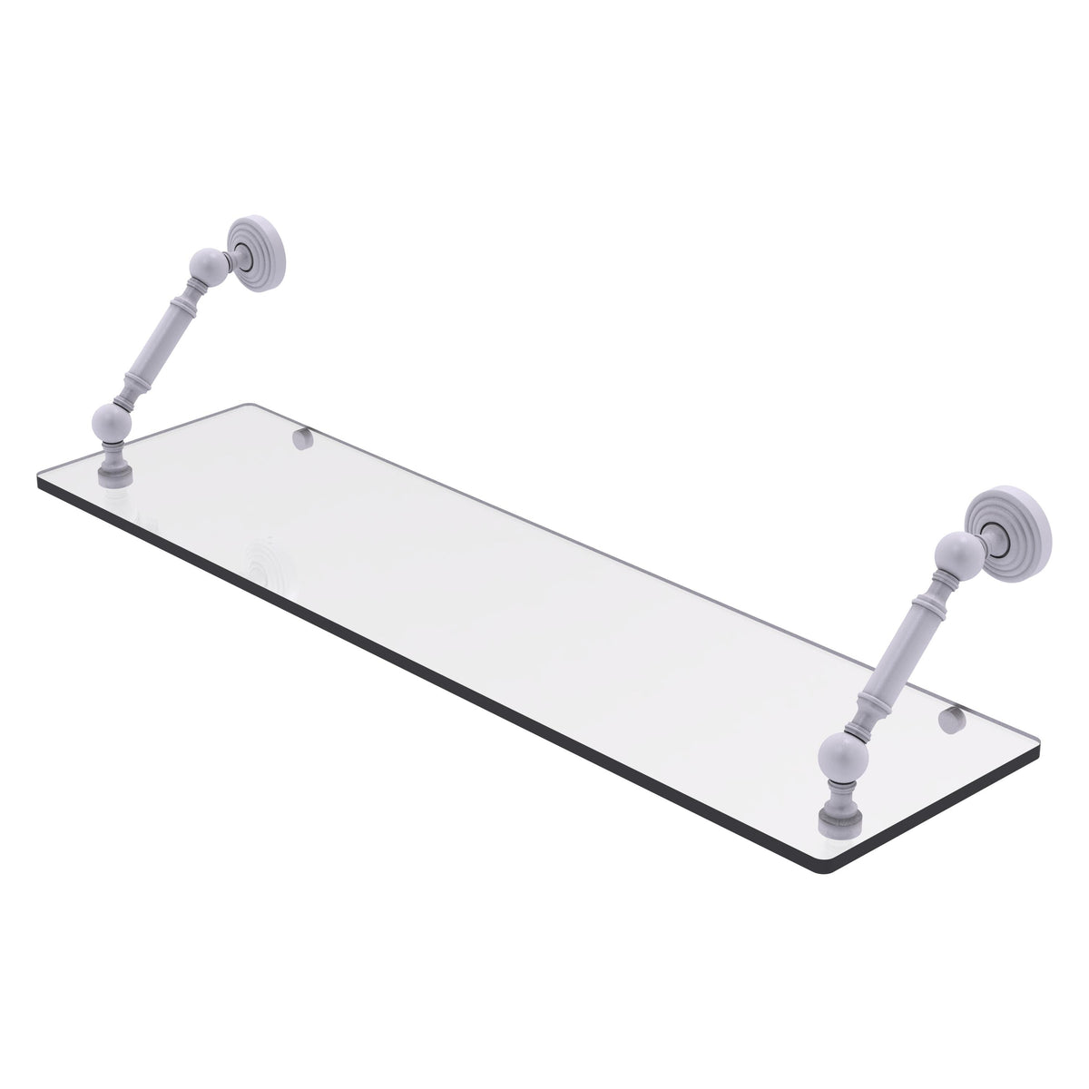 Allied Brass WP-1-30-WHM Waverly Place 30" Matte White Floating Glass Shelf