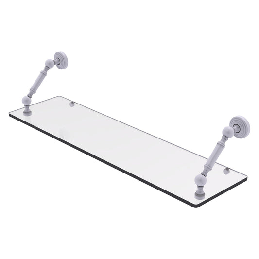 Allied Brass WP-1-30-WHM Waverly Place 30" Matte White Floating Glass Shelf