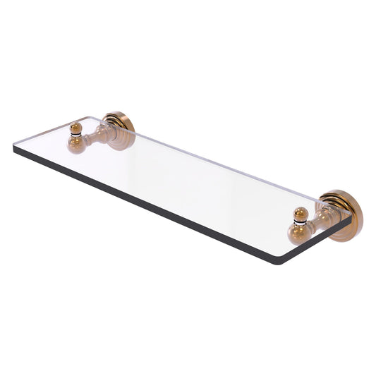 Allied Brass WP-1/16-BBR Waverly Place 16" Brushed Bronze Glass Vanity Shelf With Beveled Edges