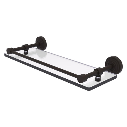 Allied Brass WP-1/16-GAL-ORB Waverly Place 16" Oil Rubbed Bronze Tempered Glass Shelf