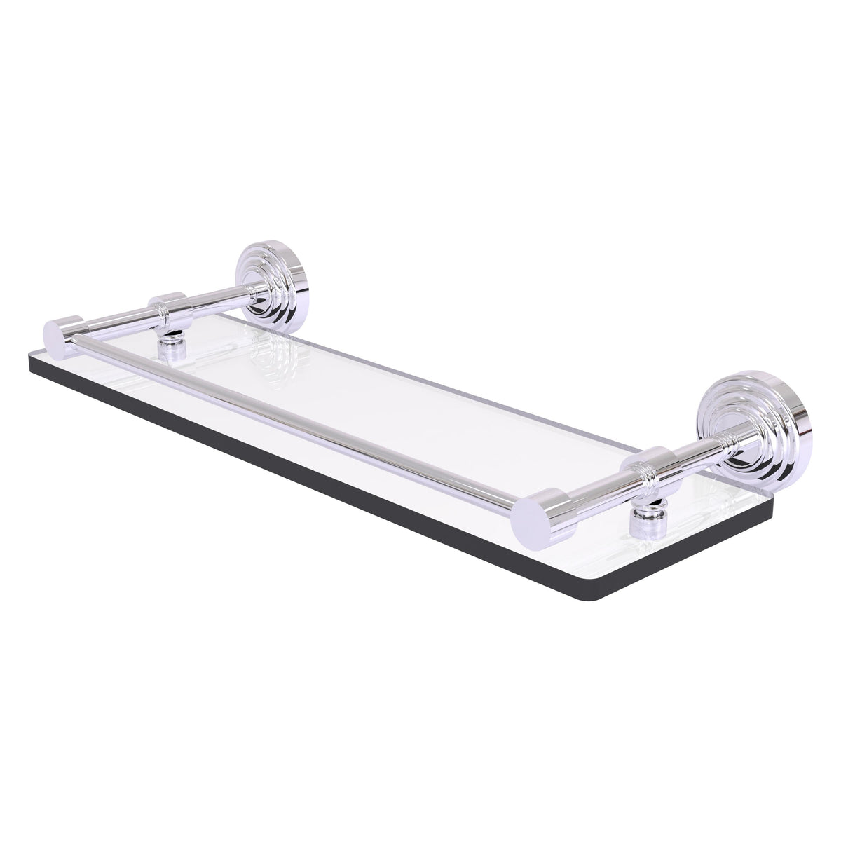 Allied Brass WP-1/16-GAL-PC Waverly Place 16" Polished Chrome Tempered Glass Shelf