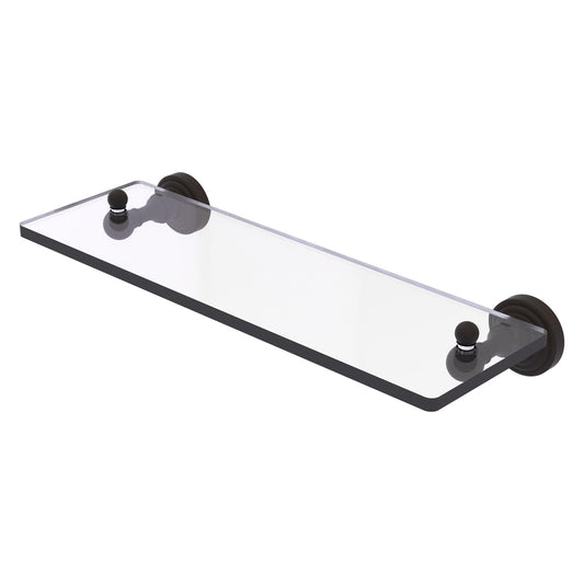 Allied Brass WP-1/16-ORB Waverly Place 16" Oil Rubbed Bronze Glass Vanity Shelf With Beveled Edges
