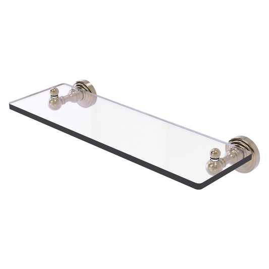Allied Brass WP-1/16-PEW Waverly Place 16" Antique Pewter Glass Vanity Shelf With Beveled Edges