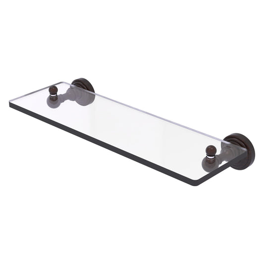 Allied Brass WP-1/16-VB Waverly Place 16" Venetian Bronze Glass Vanity Shelf With Beveled Edges