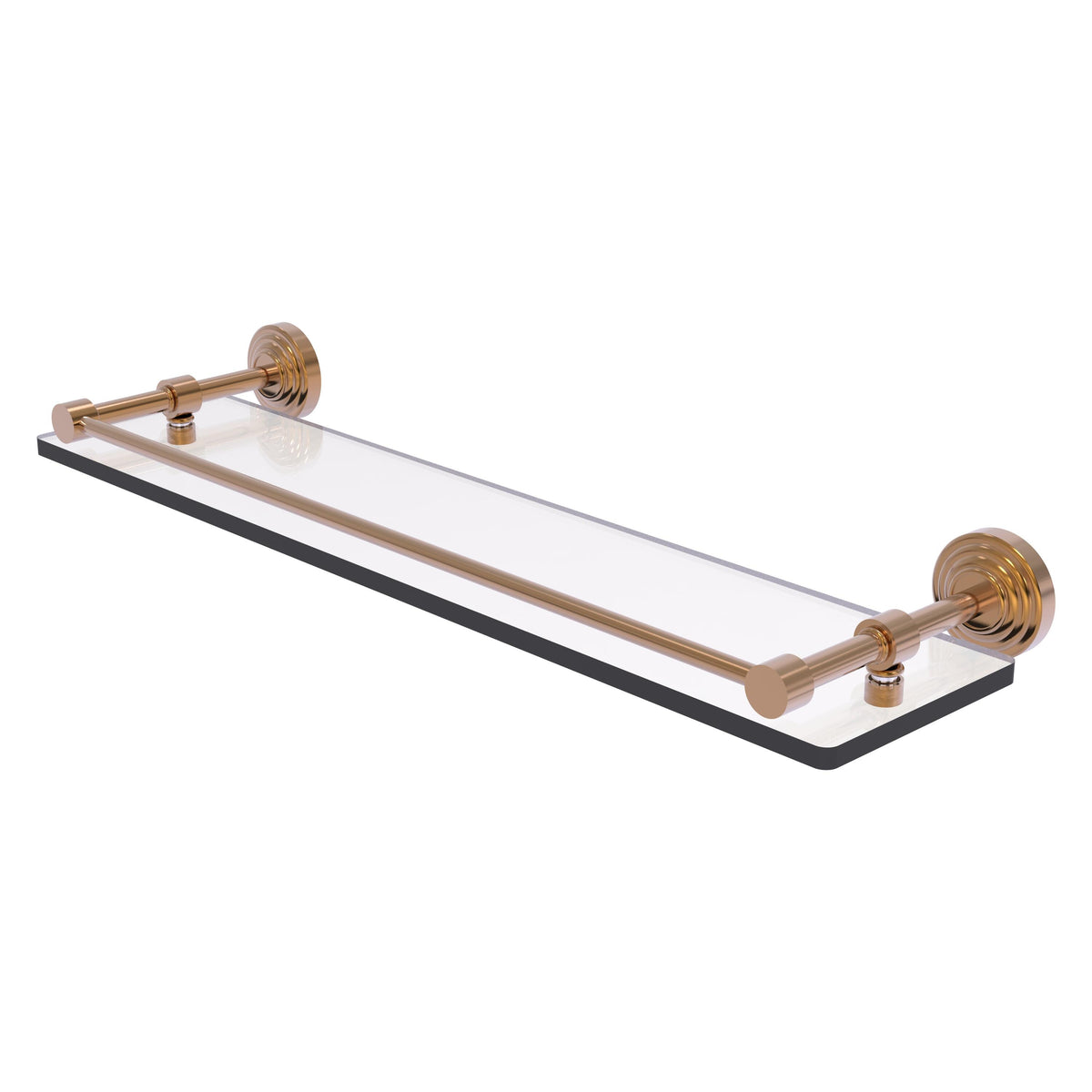 Allied Brass WP-1/22-GAL-BBR Waverly Place 22" Brushed Bronze Tempered Glass Shelf