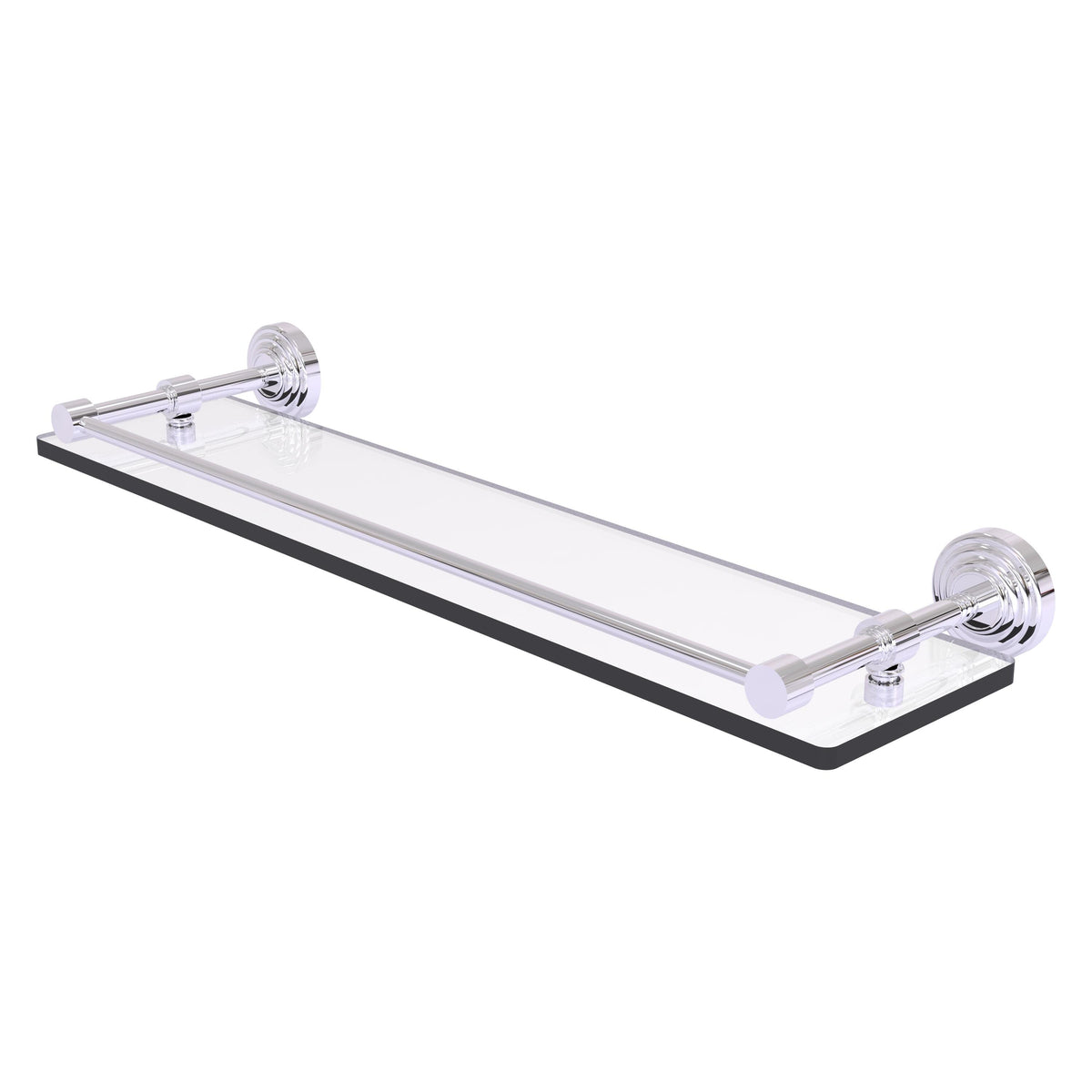 Allied Brass WP-1/22-GAL-PC Waverly Place 22" Polished Chrome Tempered Glass Shelf